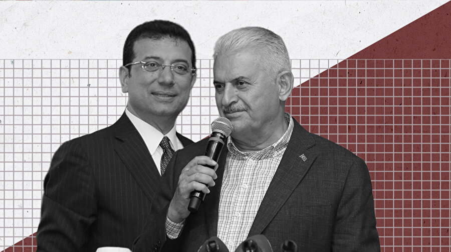 AK Parti İstanbul Büyükşehir Belediye Başkan Adayı Binali Yıldırım ile CHP İstanbul Büyükşehir Belediye Başkan Adayı Ekrem İmamoğlu