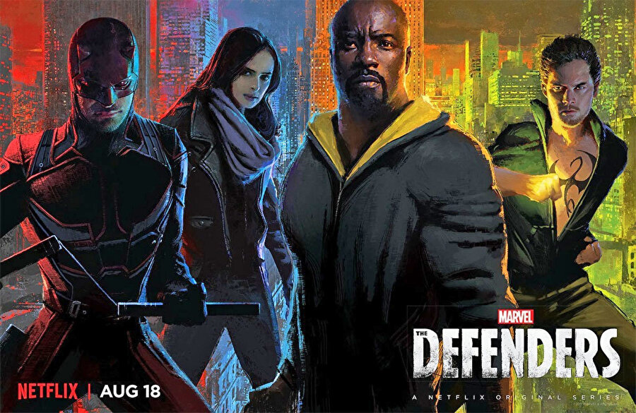 Marvel's The Defenders 

                                    
                                    
                                    Yayın Tarihi : 2017Türü: Aksiyon, macera ve suç. 
IMDb: 7,4 Rotten Tomatoes: %77 Oyuncular: Charlie Cox, Krysten Ritter, Mike Colter, Finn JonesMarvel Sinematik Evreni'nin zirve yaptığı dönemde, çizgi romandaki alternatif karakterler Netflix'in kahramanları oldu. The Defenders, Daredevil, Luke Cage, Jessica Jones ve Iron Fist'i bir araya getiren tek sezonluk mini dizi olarak yayınlandı. 
                                
                                
                                