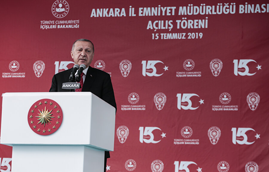 Türkiye Cumhurbaşkanı Recep Tayyip Erdoğan, Ankara Emniyet Müdürlüğü Yeni Binası Açılış Töreni'ne katılarak konuşma yaptı.
