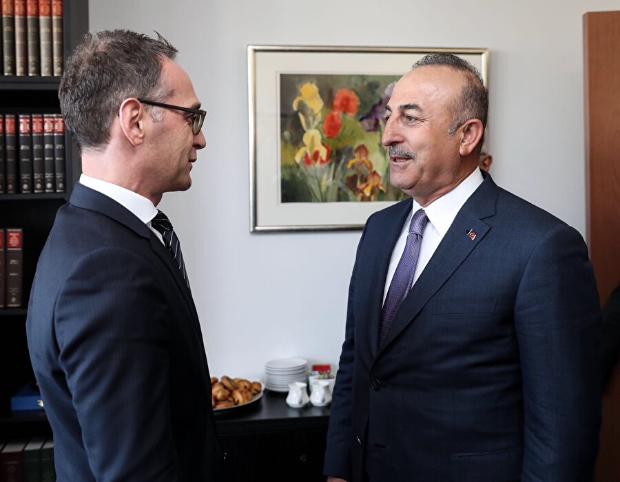Bakan Çavuşoğlu, Alman mevkidaşı Maas ile birlikte...