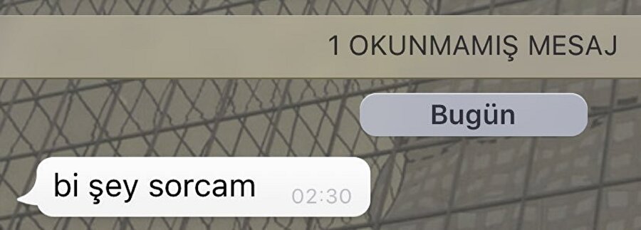 ​Bu mesaj beni aşırı gerdi