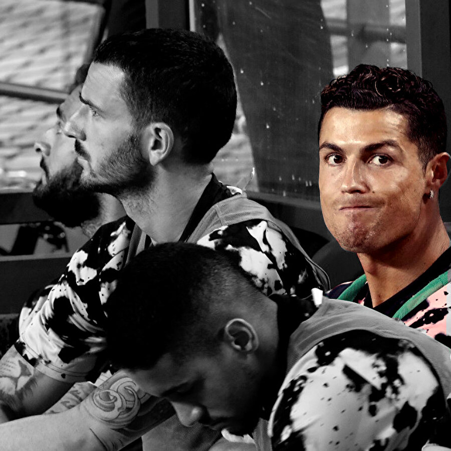 Cristiano Ronaldo yedek kulübesinde sıkılıyor.
