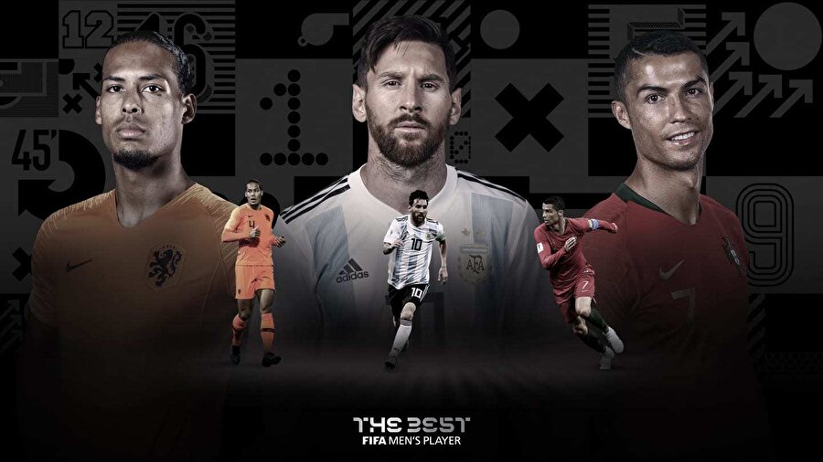 Van Dijk, Lionel Messi, Cristiano Ronaldo.