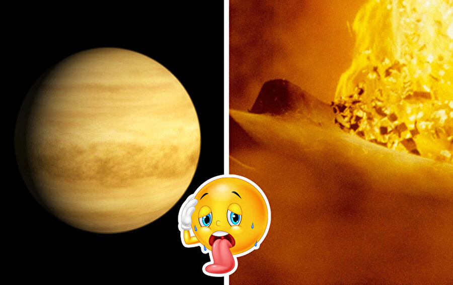 Venüs

                                    
                                    
                                    Venüs'e ayak basma şansınız olsaydı bu anın tadını sadece 1 saniye çıkarabilirdiniz. Bu arada 'tadını çıkarmak' kelimesi biraz tuhaf oldu çünkü bu gezegende size neyin zarar vereceğini tahmin bile edemezsiniz. Atmosferinin %98'i karbondioksit olan bu gezende basınç Dünya'dakinin tam 90 katı. Ayrıca tüm yüzeyi sülfürik asit yağdıran bulutlarla kaplı ve sıcaklık neredeyse 450°.
                                
                                
                                