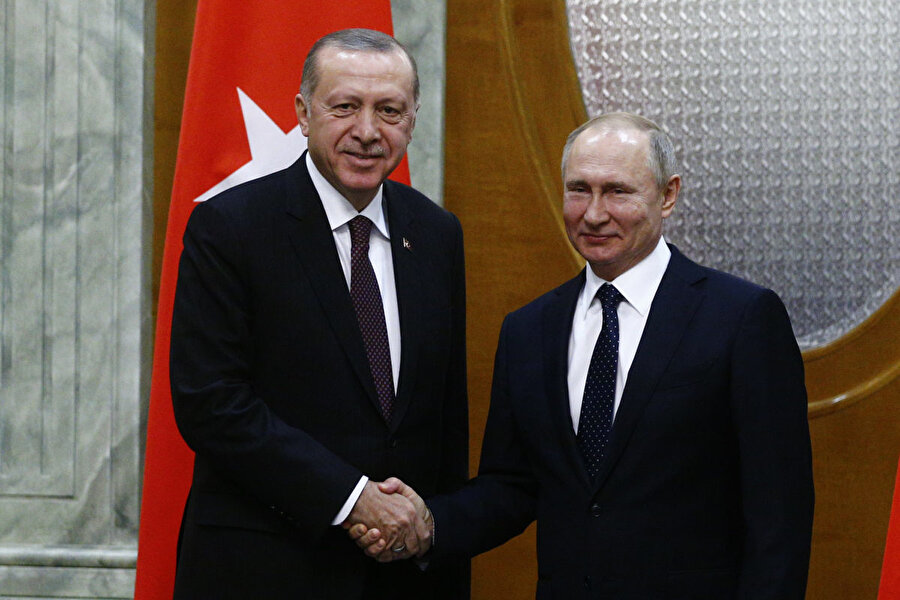 Cumhurbaşkanı Recep Tayyip Erdoğan ve Rusya Devlet Başkanı Vladimir Putin.