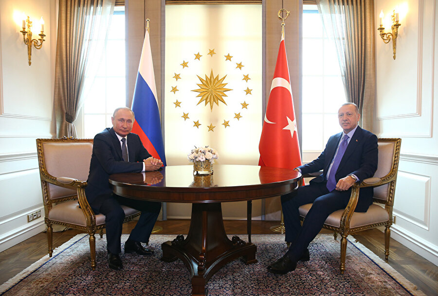 Rusya Devlet Başkanı Putin ile Cumhurbaşkanı Erdoğan.