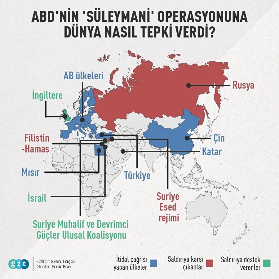 ABD'nin 'Süleymani' operasyonuna dünya nasıl tepki verdi?