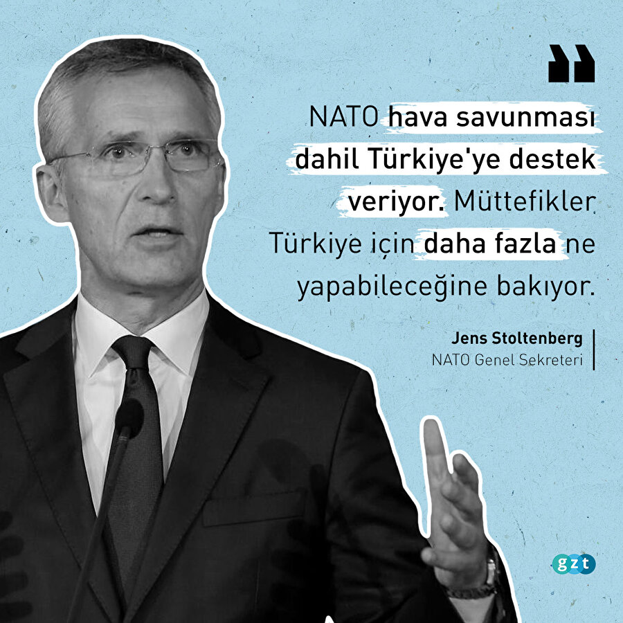 Stoltenberg:  NATO hava savunması dahil Türkiye'ye destek veriyor