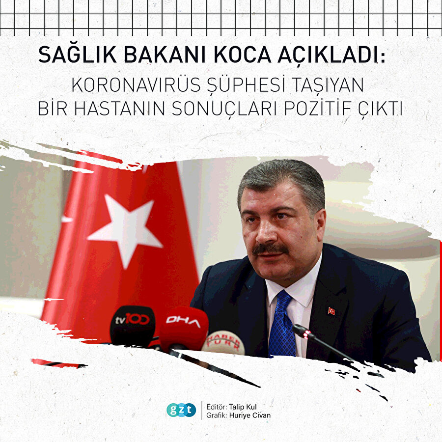 Bakan Koca, Türkiye'deki ilk koronavirüs vakasını açıkladı