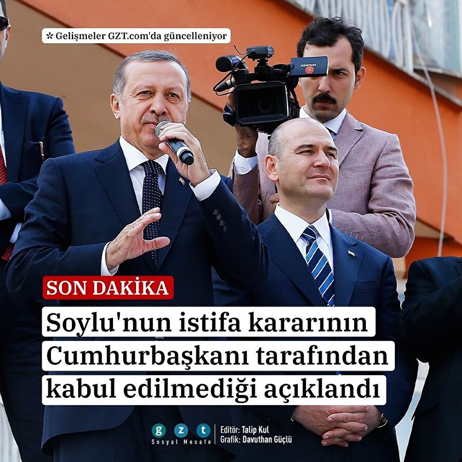 Süleyman Soylu'nun istifası kabul edilmedi