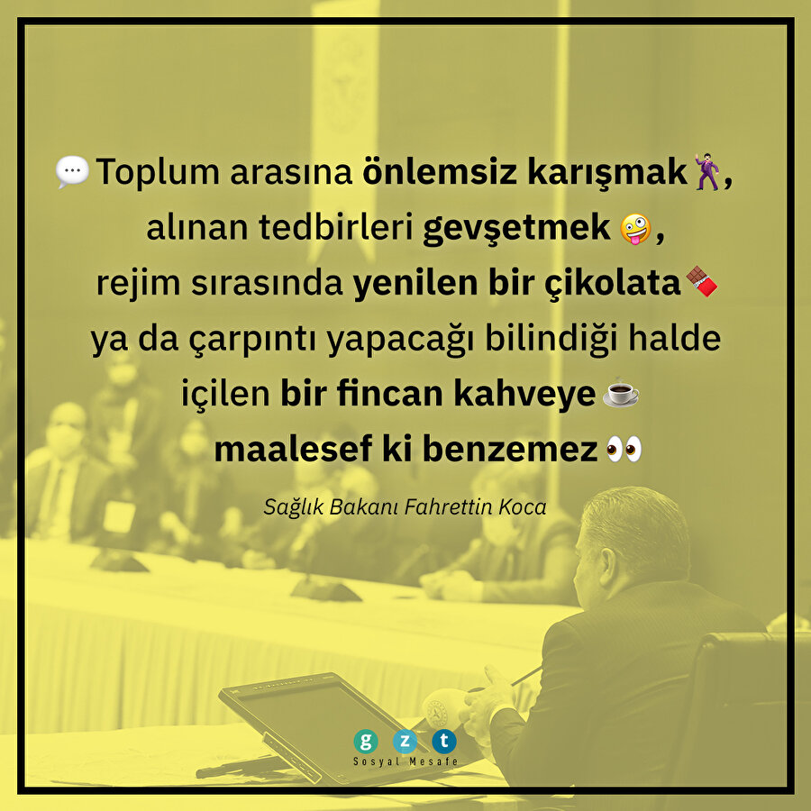 Sağlık Bakanı Koca uyardı: Bir çikolatayla rejimi bozmaya benzemez🍫