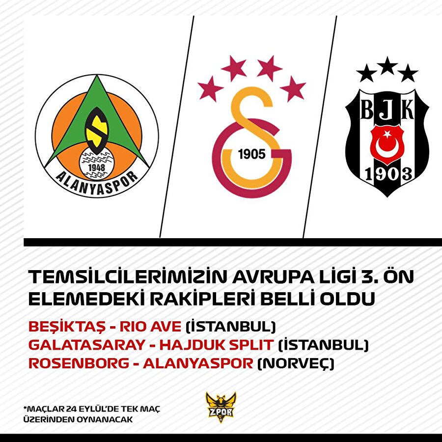 Temsilcilerimizin rakipleri belli oldu