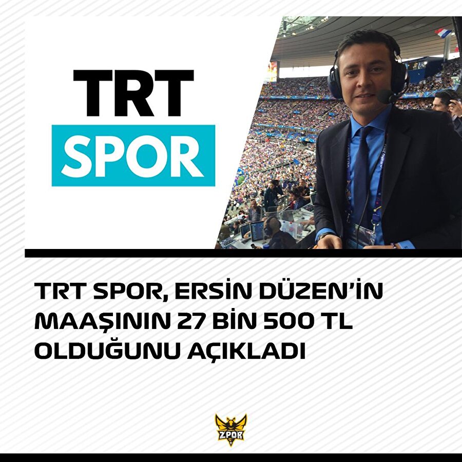 TRT Spor Ersin Düzen'in maaşını açıkladı
