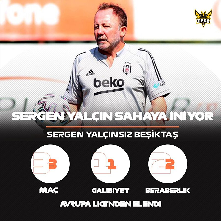 Sergen Yalçın sahaya iniyor