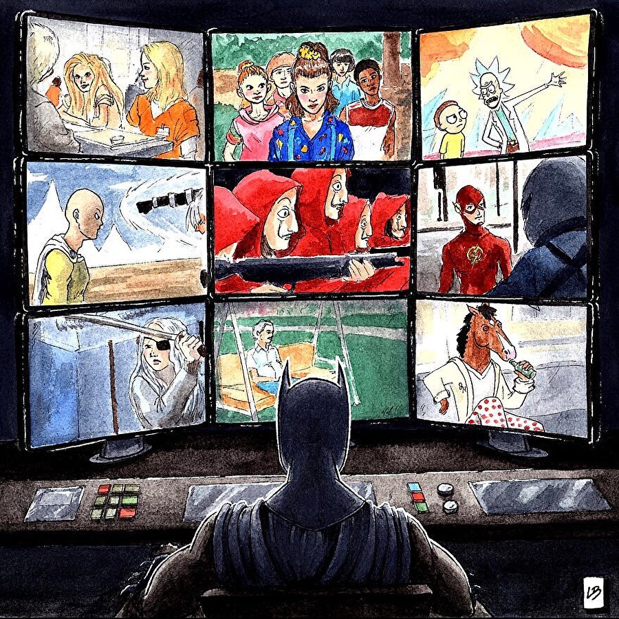 Çizgi karakterler karantinada 😌