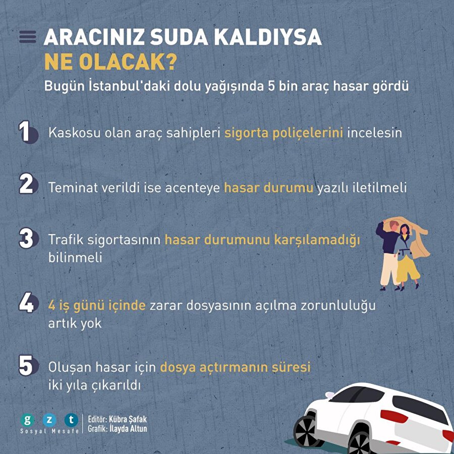 Aracınız suda kaldıysa ne olacak?