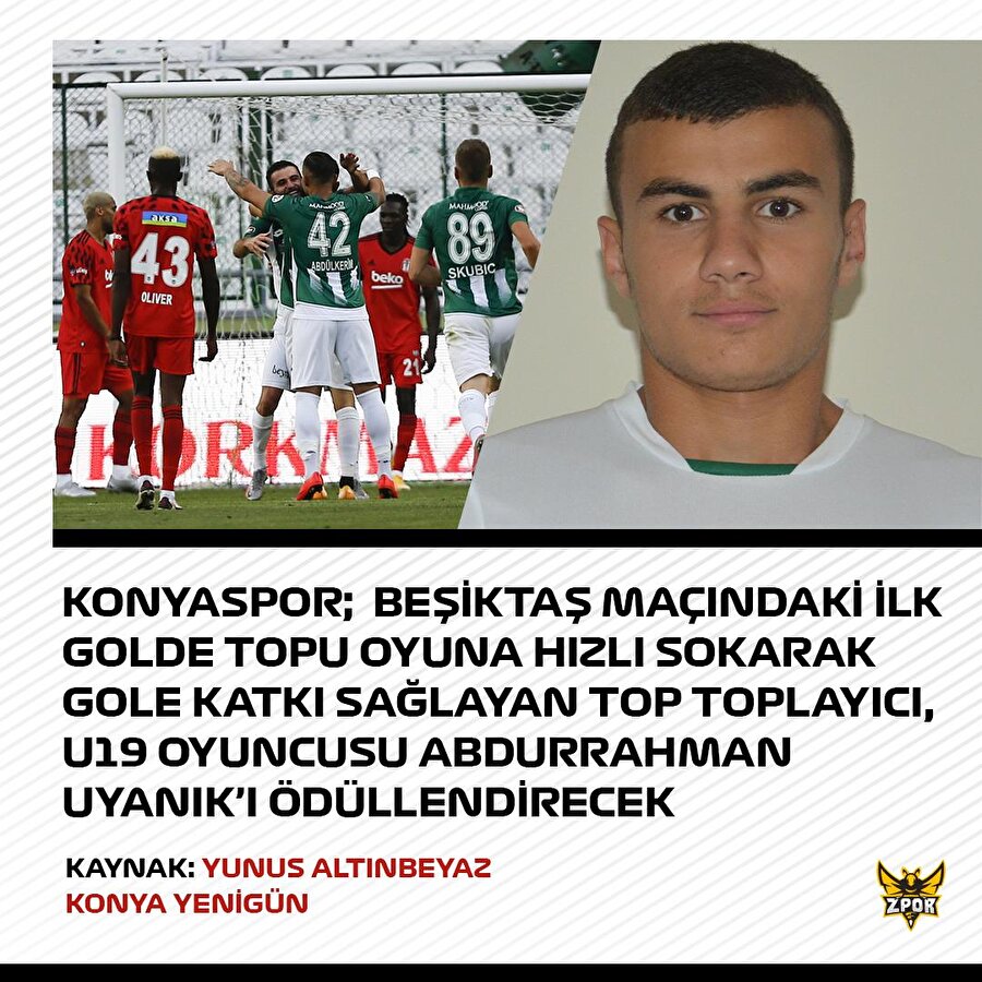 Konyaspor'dan top toplayıcıya ödül