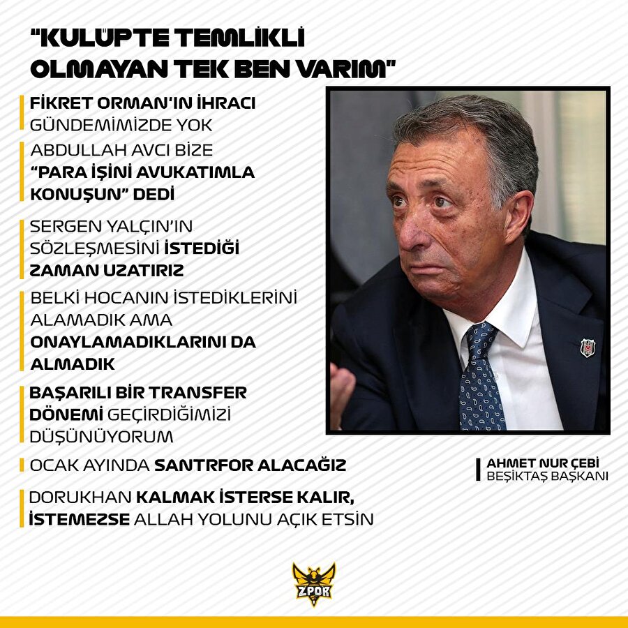 "Kulüpte temlikli olmayan tek ben varım"