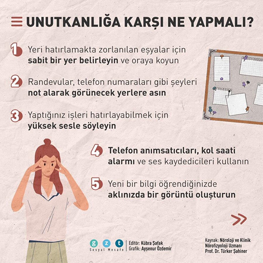 Unutkanlığa karşı ne yapmalı?