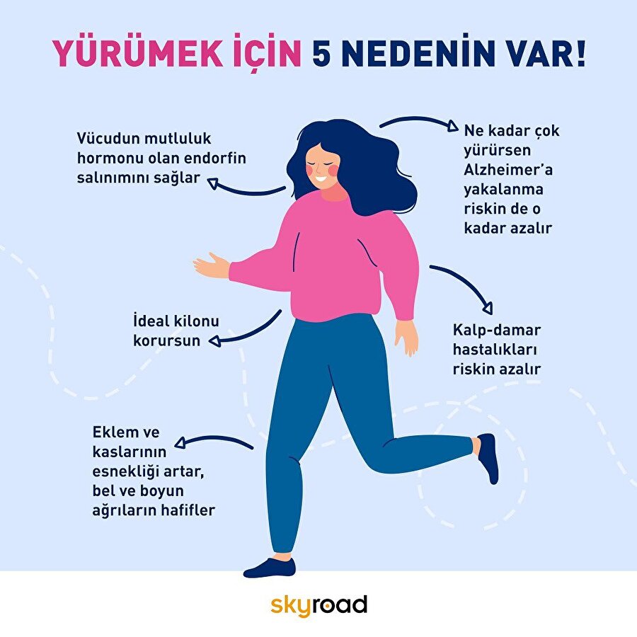 Yürümek için 5 nedenin var! 🙌🏻