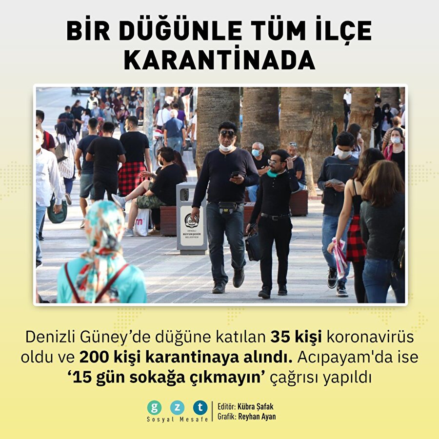 Bir düğünle tüm ilçe karantinada