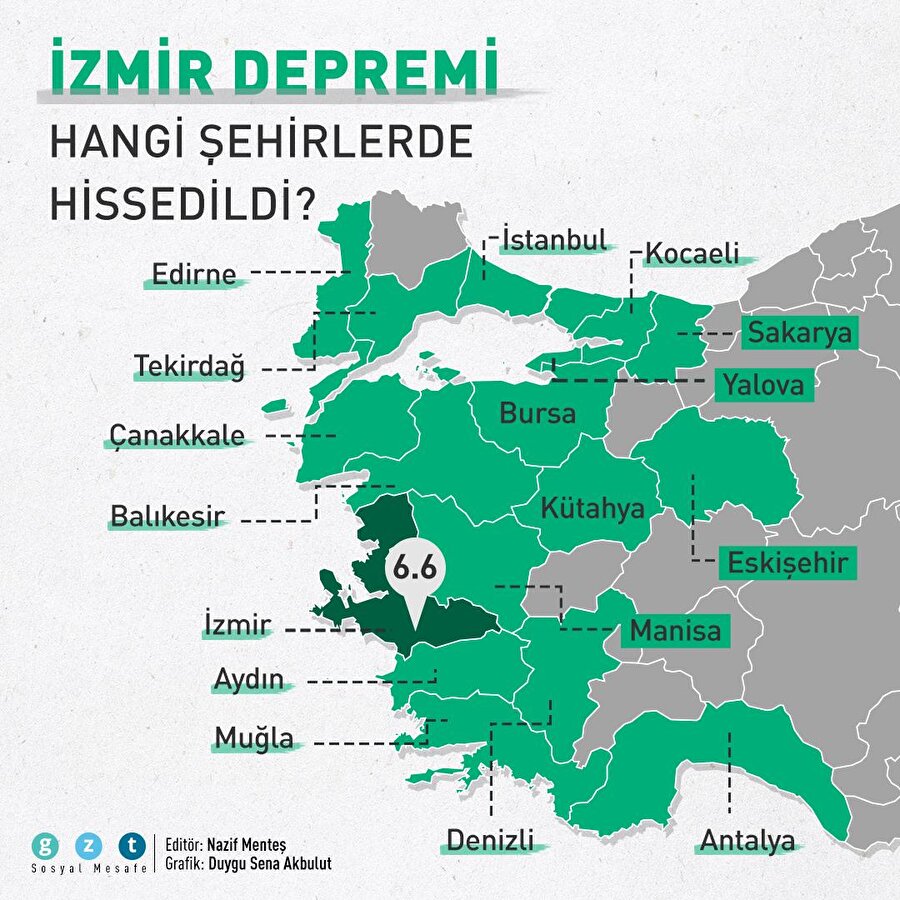 İzmir depremi hangi illerde hissedildi?