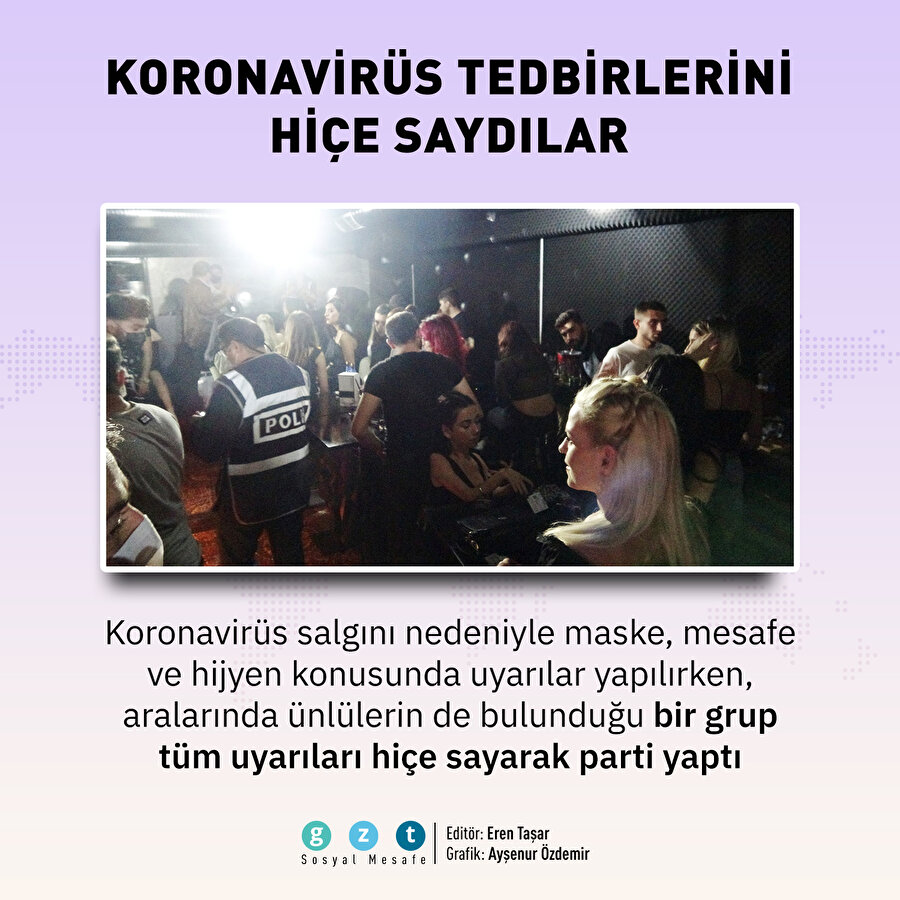 Koronavirüs tedbirlerini hiçe sayıp parti yaptılar