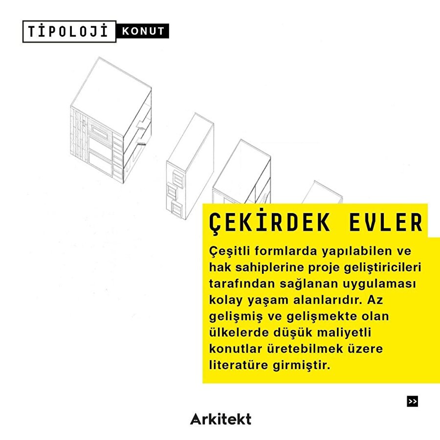 Konut tipolojisinde "Çekirdek Evler"