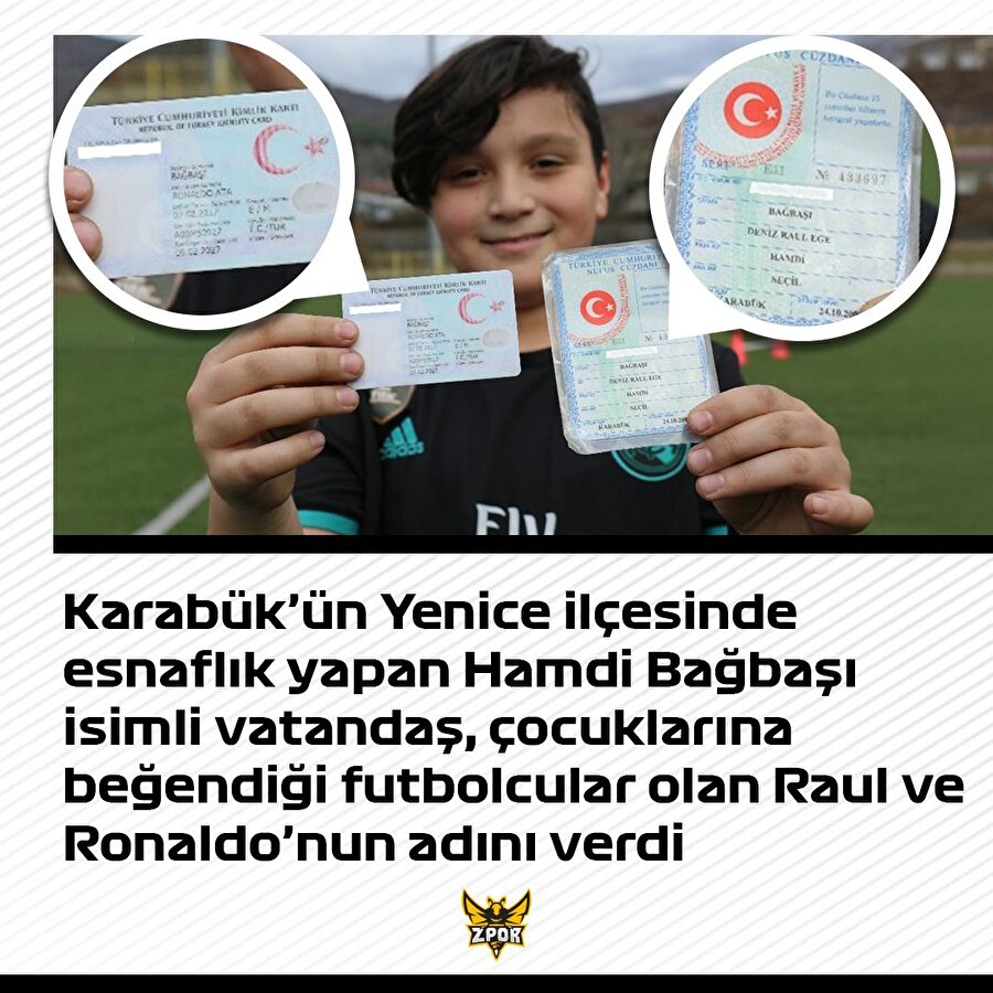Çocuklarının adını Ronaldo ve Raul koydu