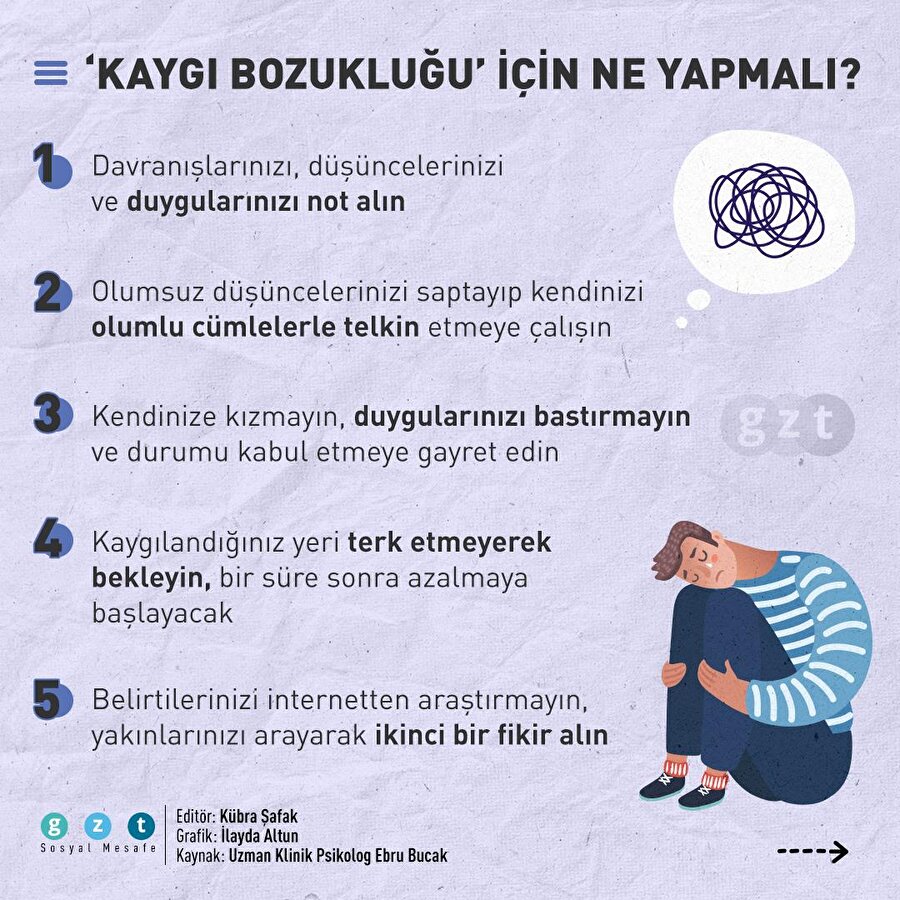 🤔 'Kaygı bozukluğu' için ne yapmalı?