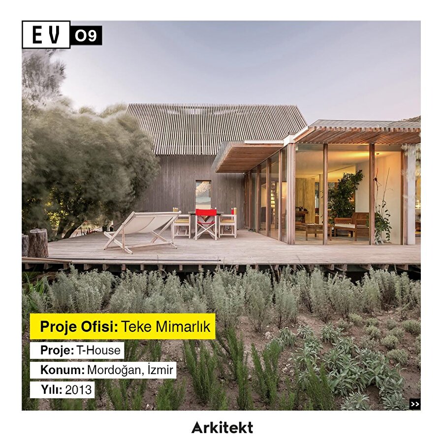 Zeytin ağaçlarının arasında çok işlevli bir konut: T-House