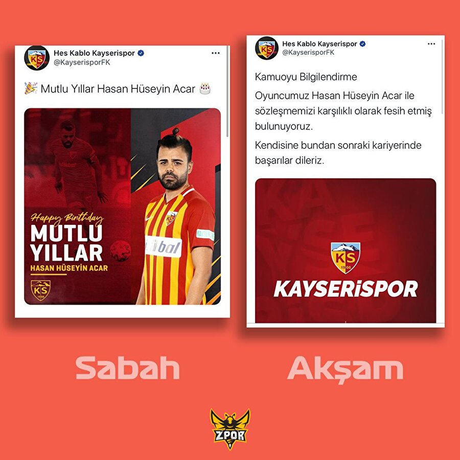 Önce doğum gününü kutladılar, sonra sözleşmeyi feshettiler