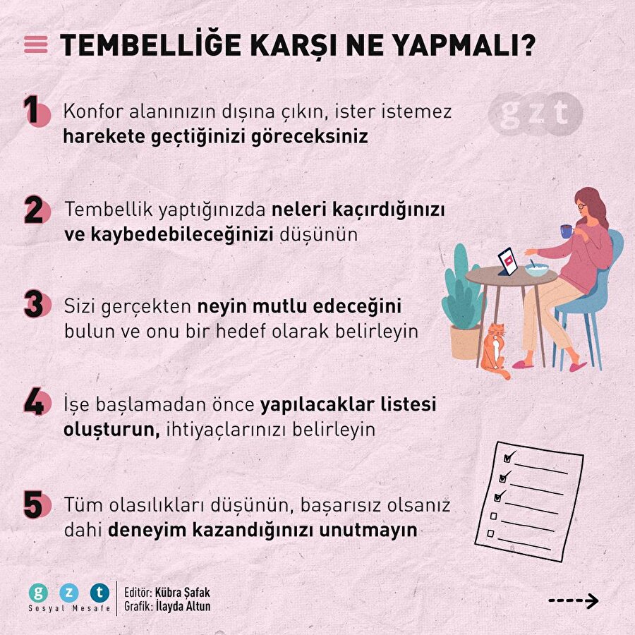 🙇‍♀️Tembelliğe karşı 10 çözüm önerisi