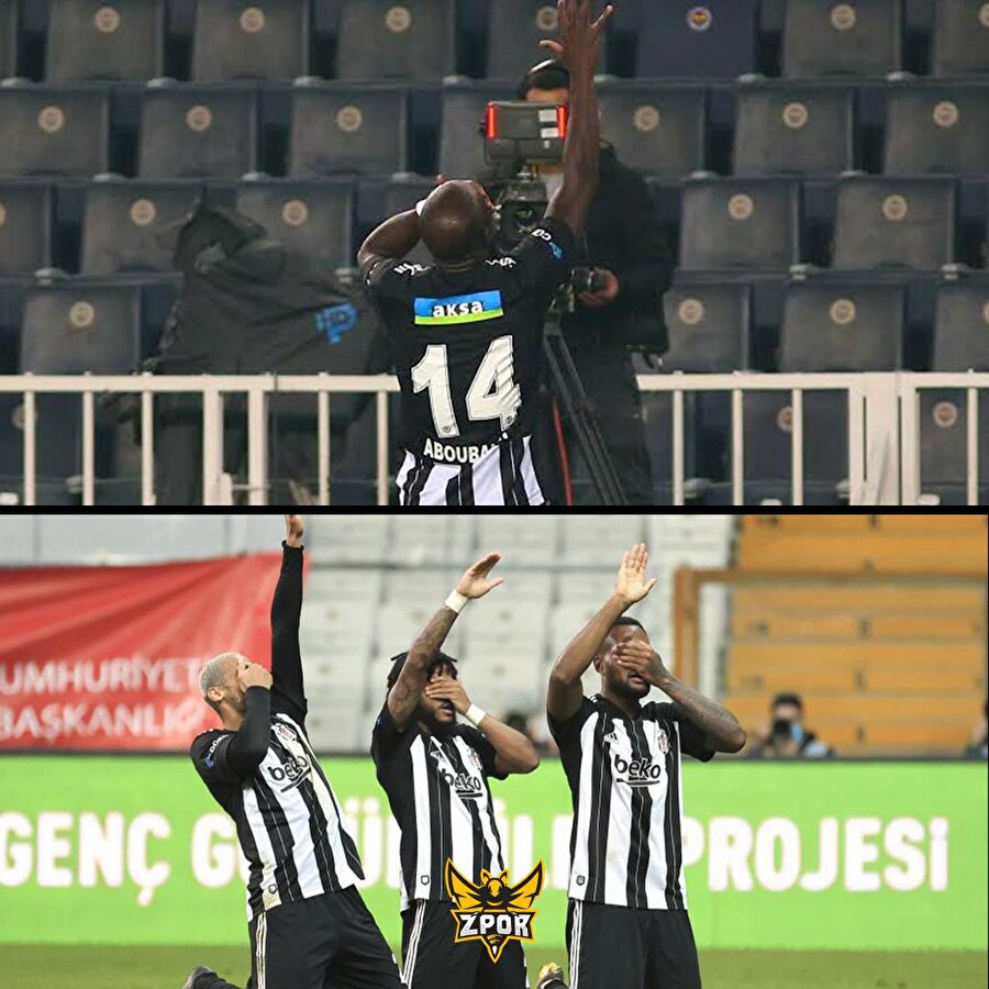 Beşiktaşlı futbolculardan Aboubakar sevinci