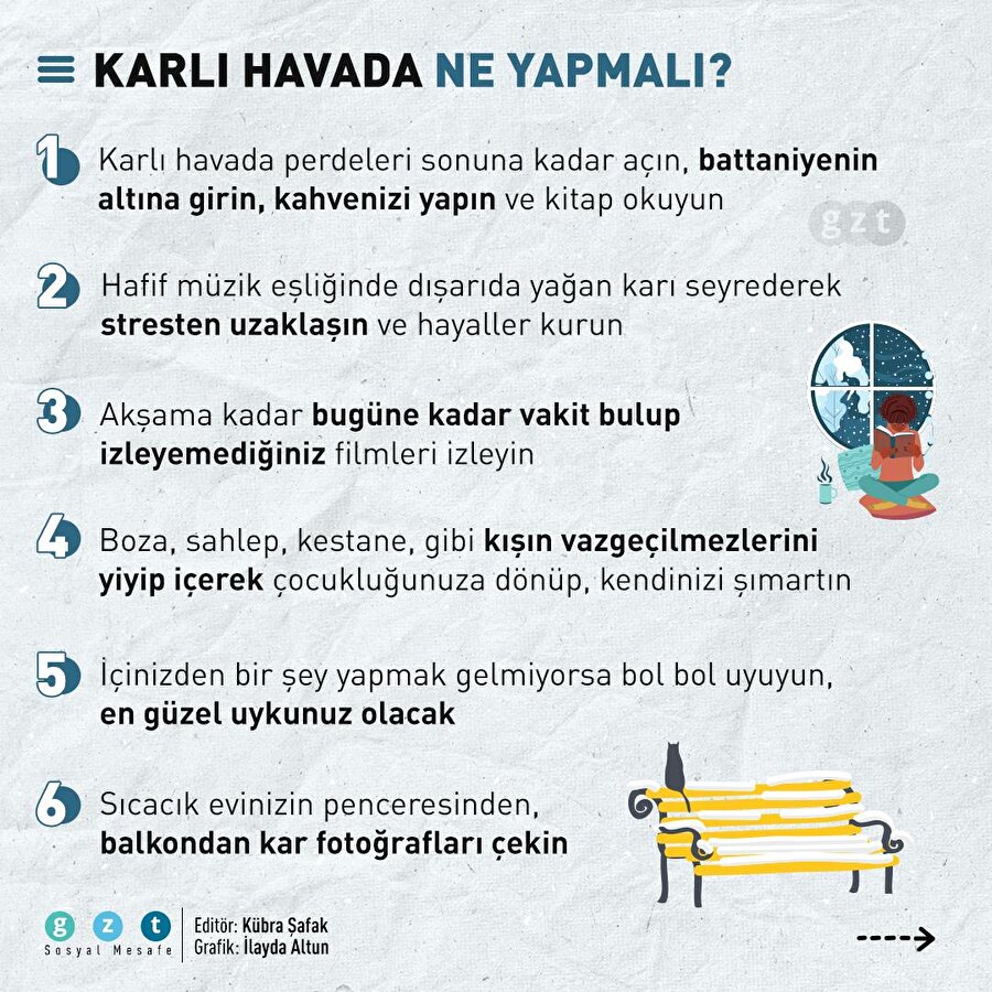 ❄🌨 Karlı havada evde yapılacaklar listesi