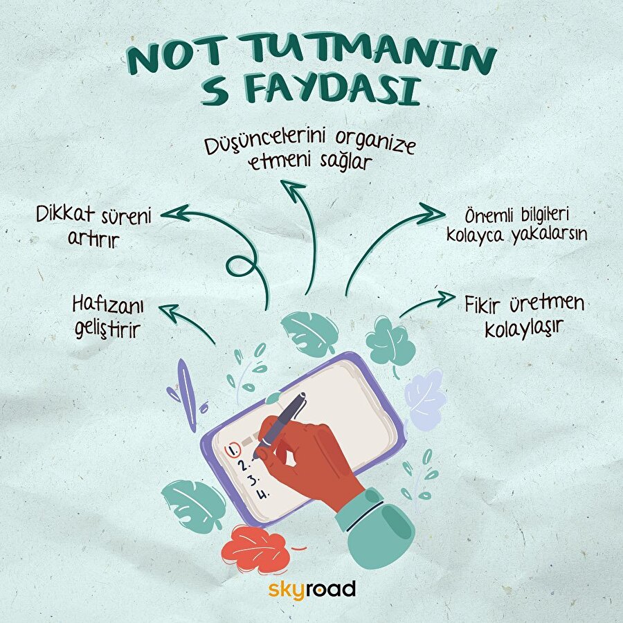 Not tutmanın 5 faydası ✍🏻