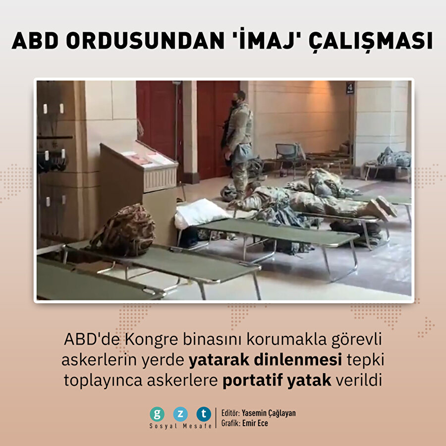 ABD'de Kongre binasına portatif yataklar getirildi