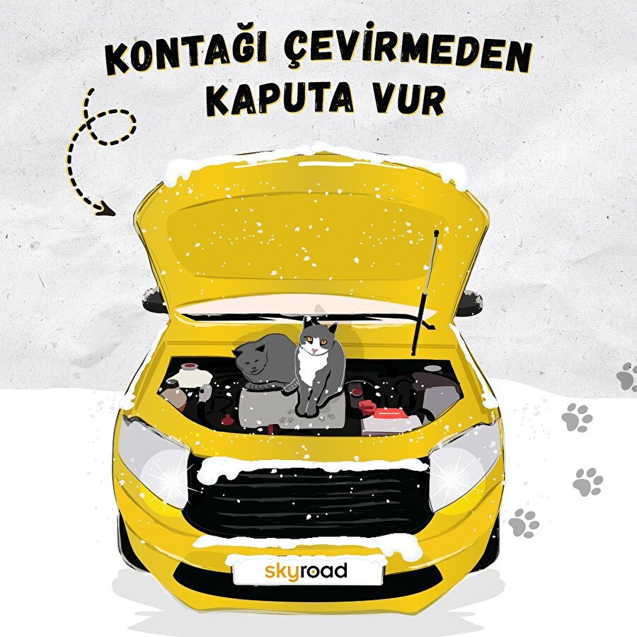 Kontağı çevirmeden kaputa vur 😿