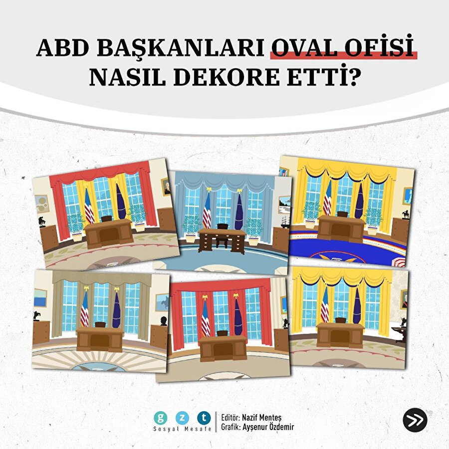 ABD başkanları Oval Ofis'i nasıl dekore etti?