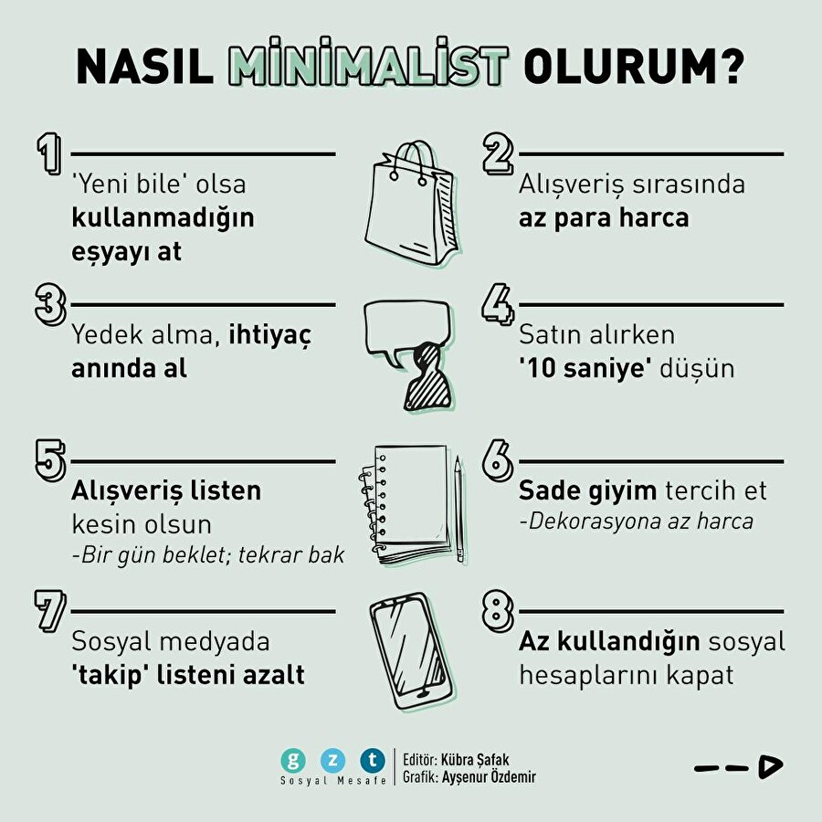 🤗 Minimalist hayat için ne yapmalı?