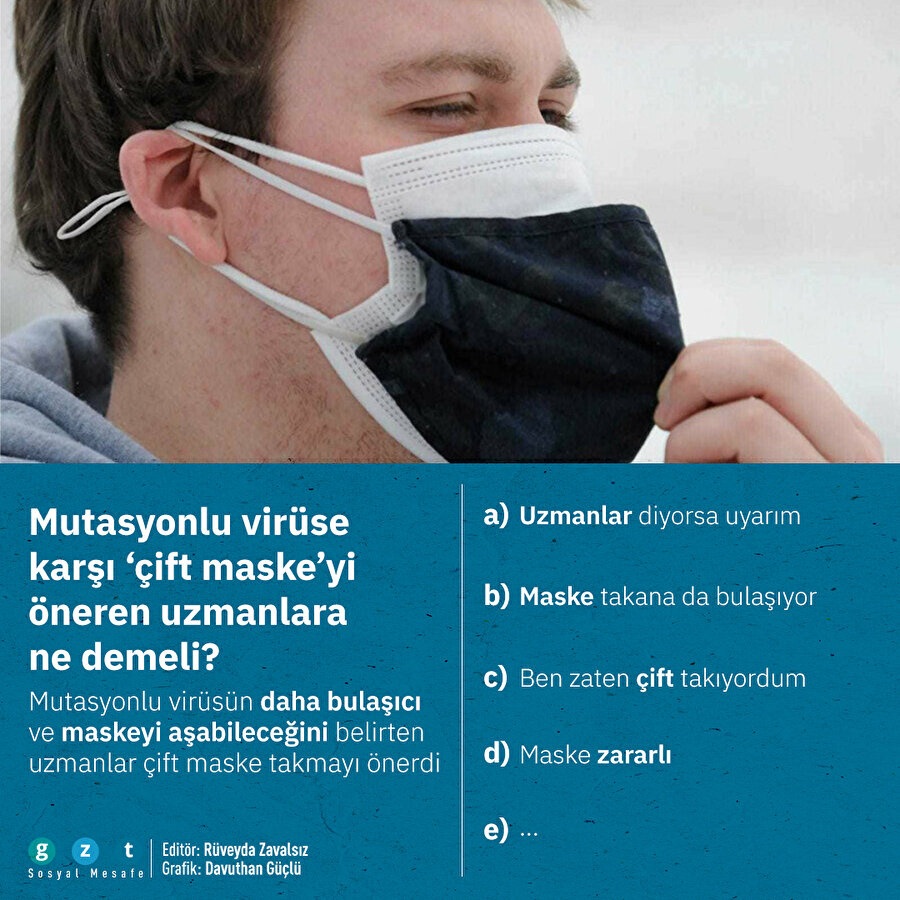 Uzmanların 'Çift maske kullanın' uyarısına ne demeli?