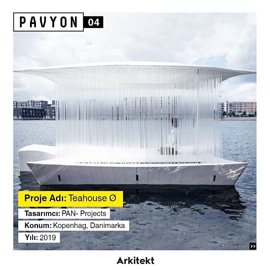 Sürdürülebilirliği destekleyen yüzer pavyon