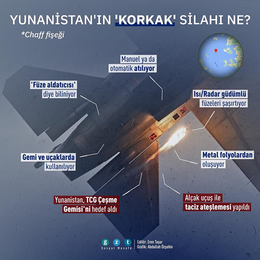 Yunan savaş uçaklarından Türk gemisine craff fişekli taciz