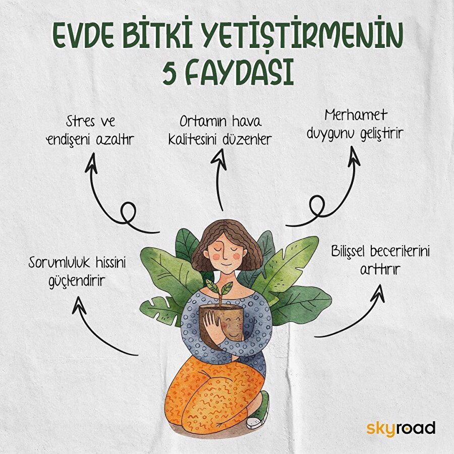Evde bitki yetiştirmenin 5 faydası 🌱