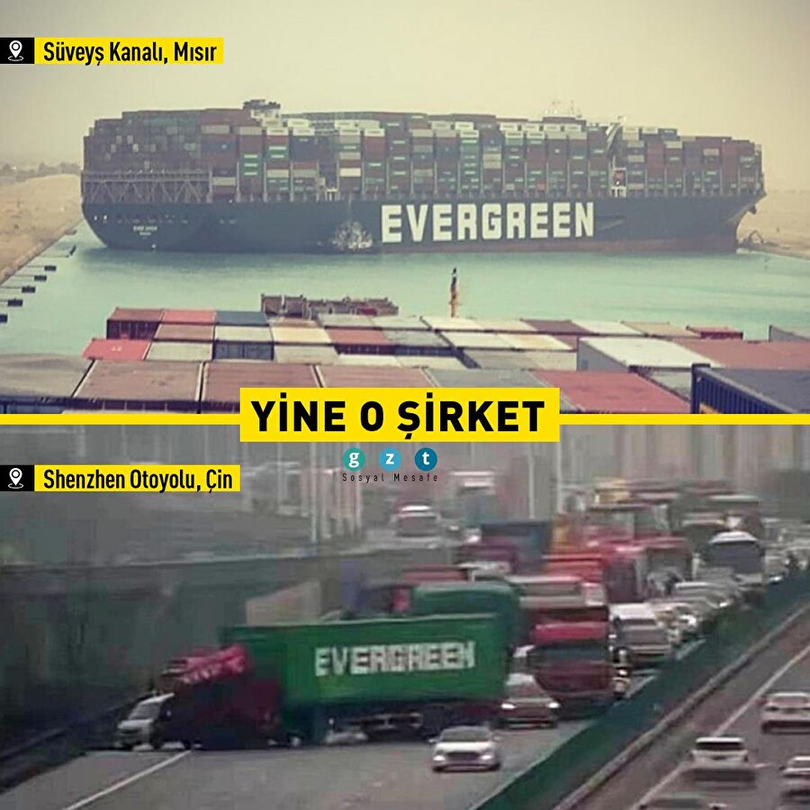 Önce gemisi, şimdi TIR'ı yolu kapattı