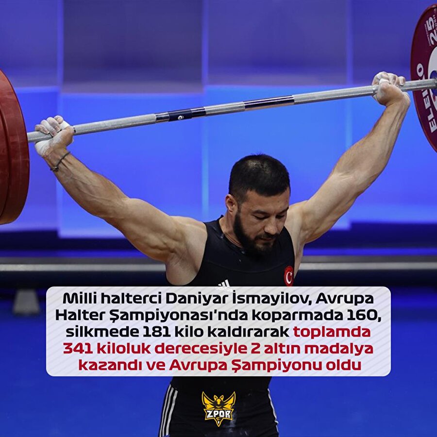 Milli halterciden hem rekor hem altın madalya