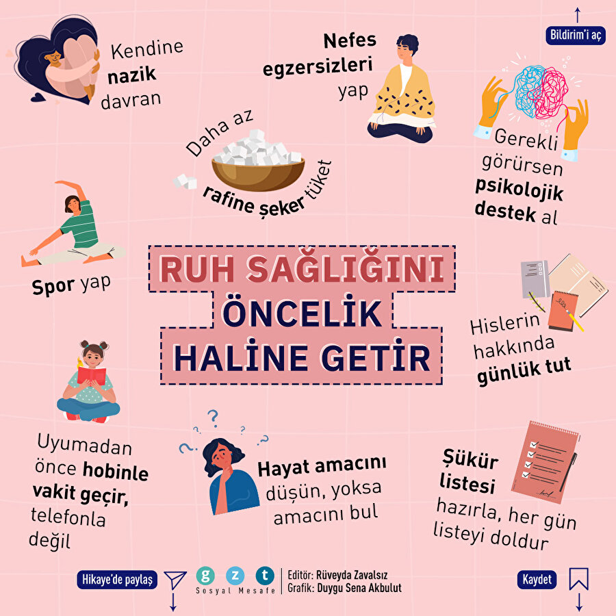 Sağlıklı psikoloji için öneriler 