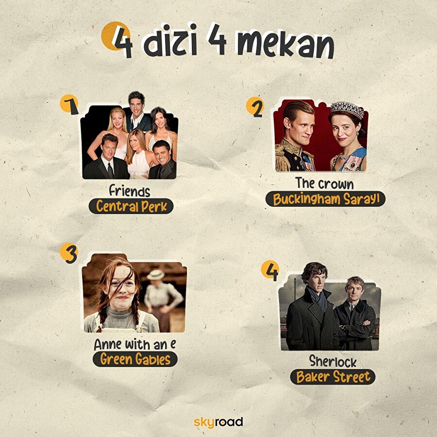 4 dizi 4 mekan 📺