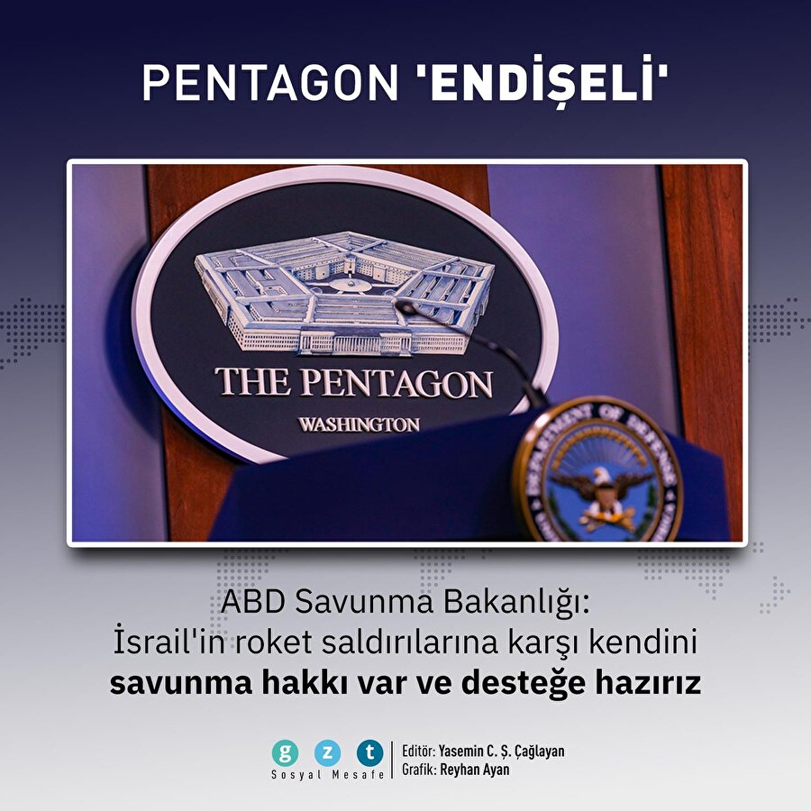 ABD Savunma Bakanlığının Filistin açıklaması tepki çekti