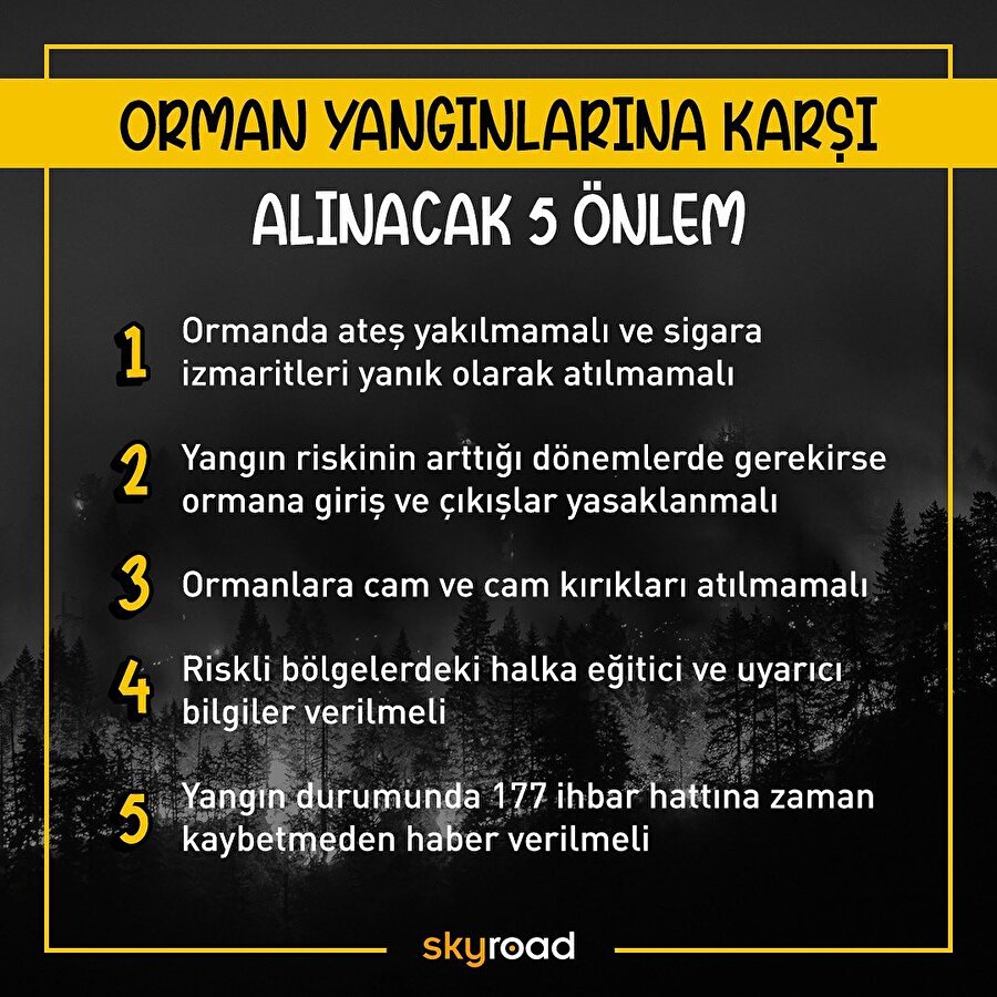 Orman yangınlarına karşı alınacak 5 önlem 
